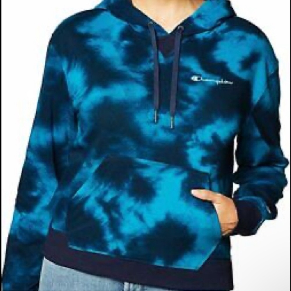 Champion Blue Tie-Dye Hoodie